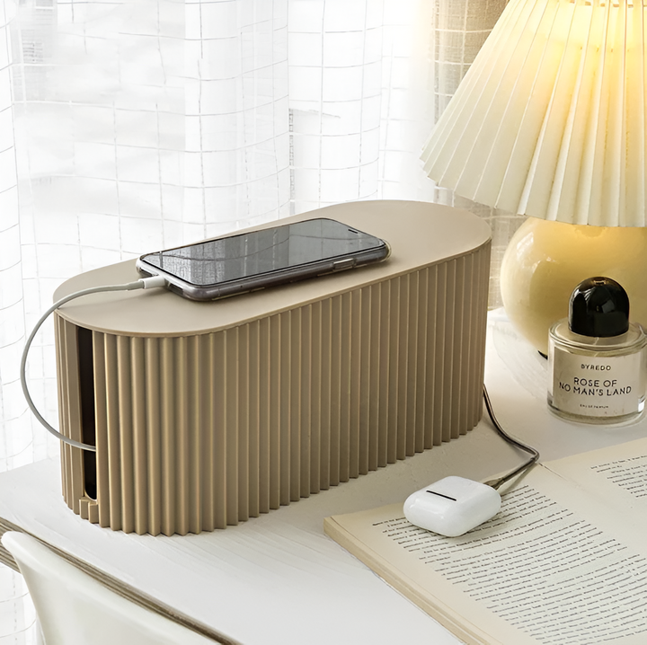 Kabelbox in Macaron-Farben für stilvolle Aufbewahrung