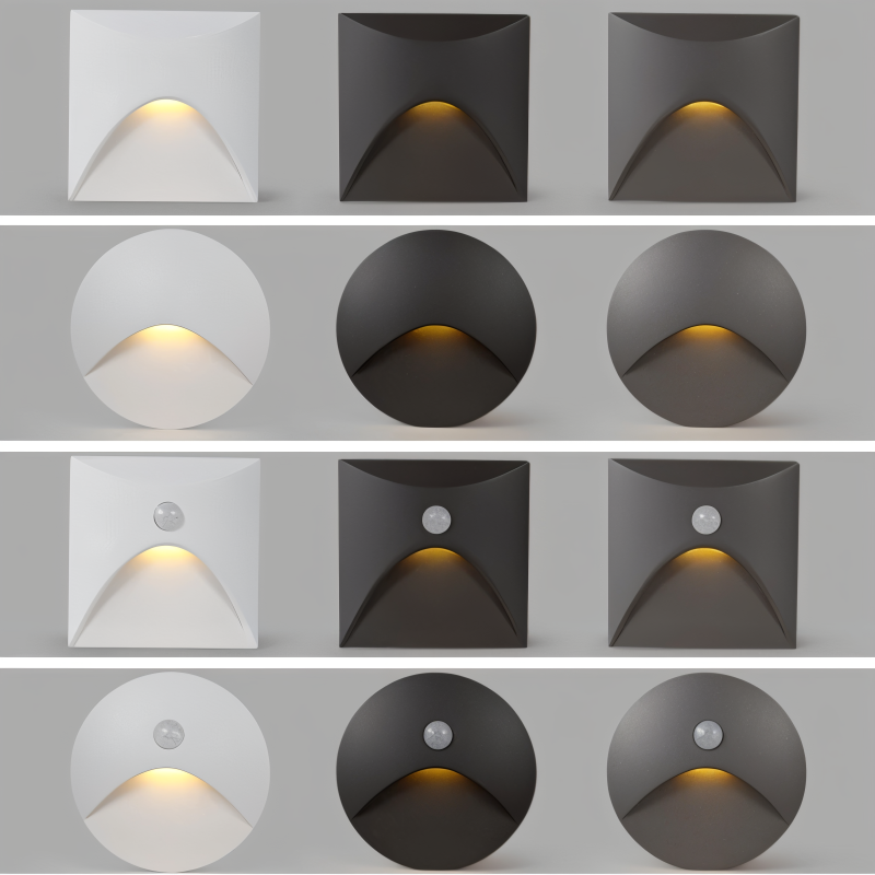 Moderne LED-Wandleuchte mit Bewegungssensor