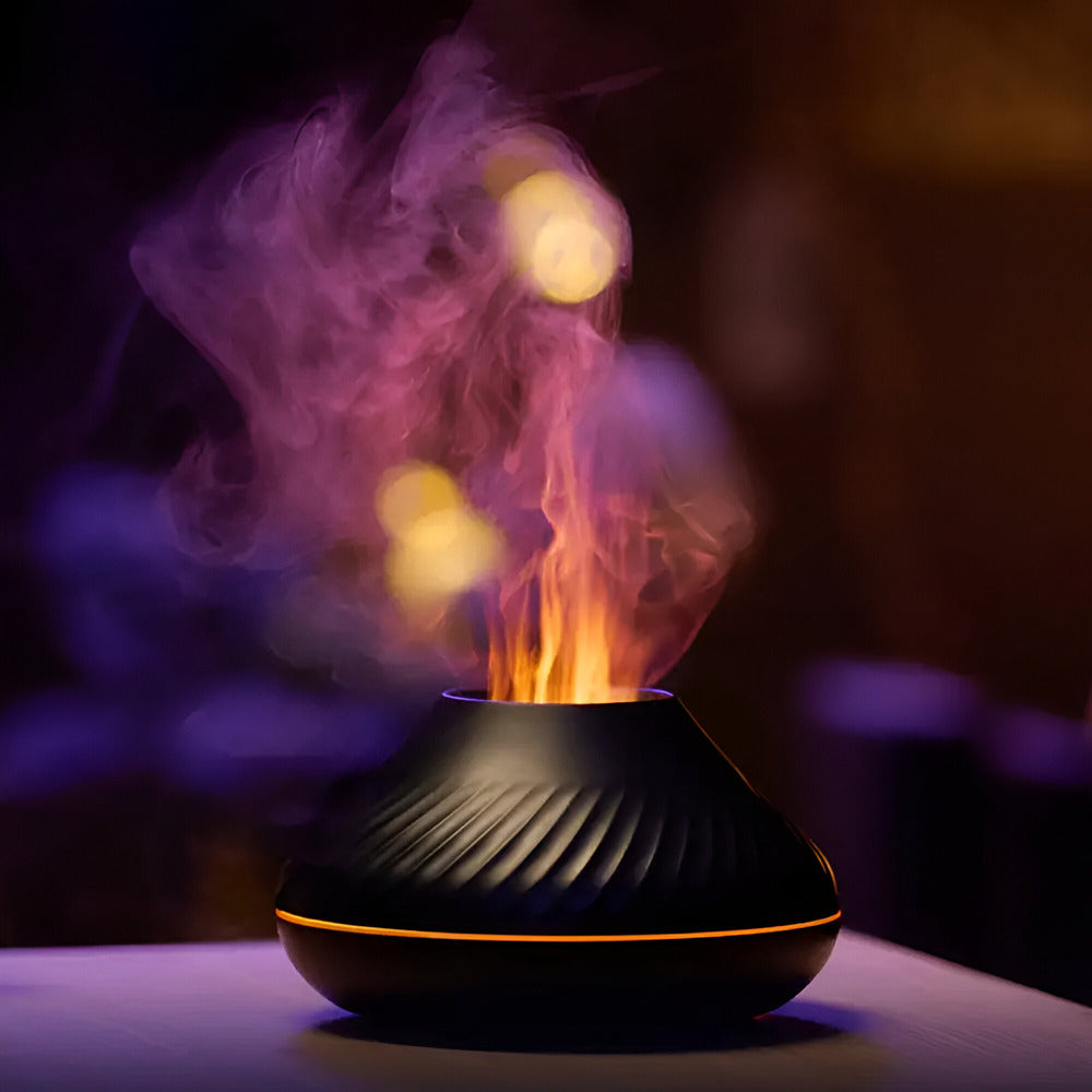 Ultraschall Luftbefeuchter als Raumduft-Diffuser in minimalistischem Ambiente