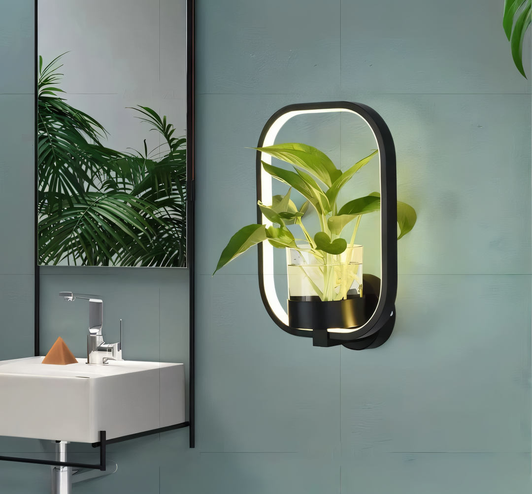 Dekorative Wandleuchte mit Pflanzenhalterung für Wohnzimmer, Flur oder Schlafzimmer