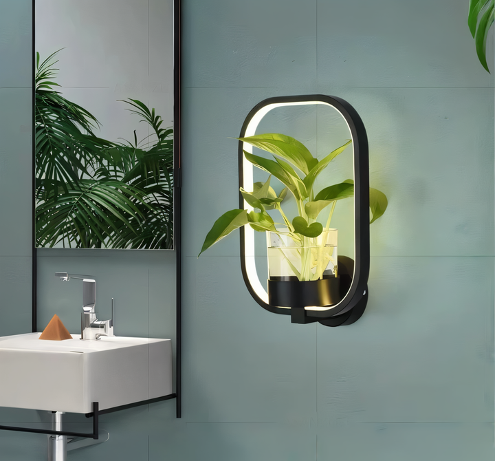 Dekorative Wandleuchte mit Pflanzenhalterung für Wohnzimmer, Flur oder Schlafzimmer