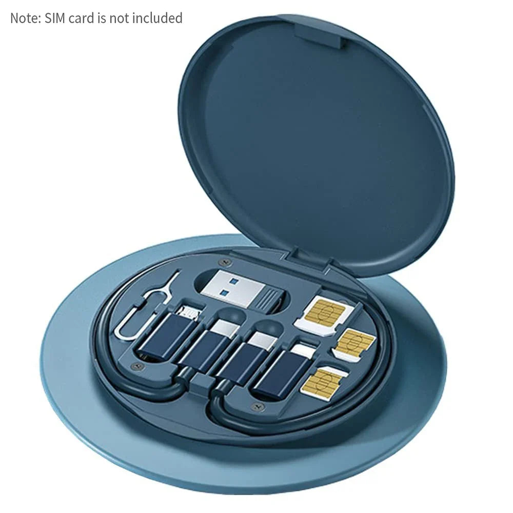 9-in-1 Reise-Gadget-Set mit Schnellladen & SIM-/SD-Kartenhalter