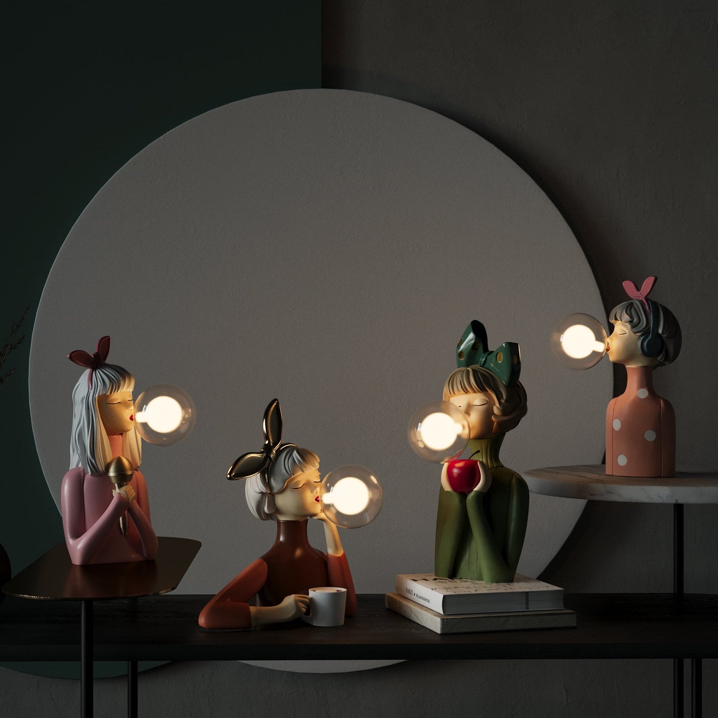 Handgefertigte Artisan Tischlampe aus Holz & Textil – Elegantes Design mit USB-Anschluss