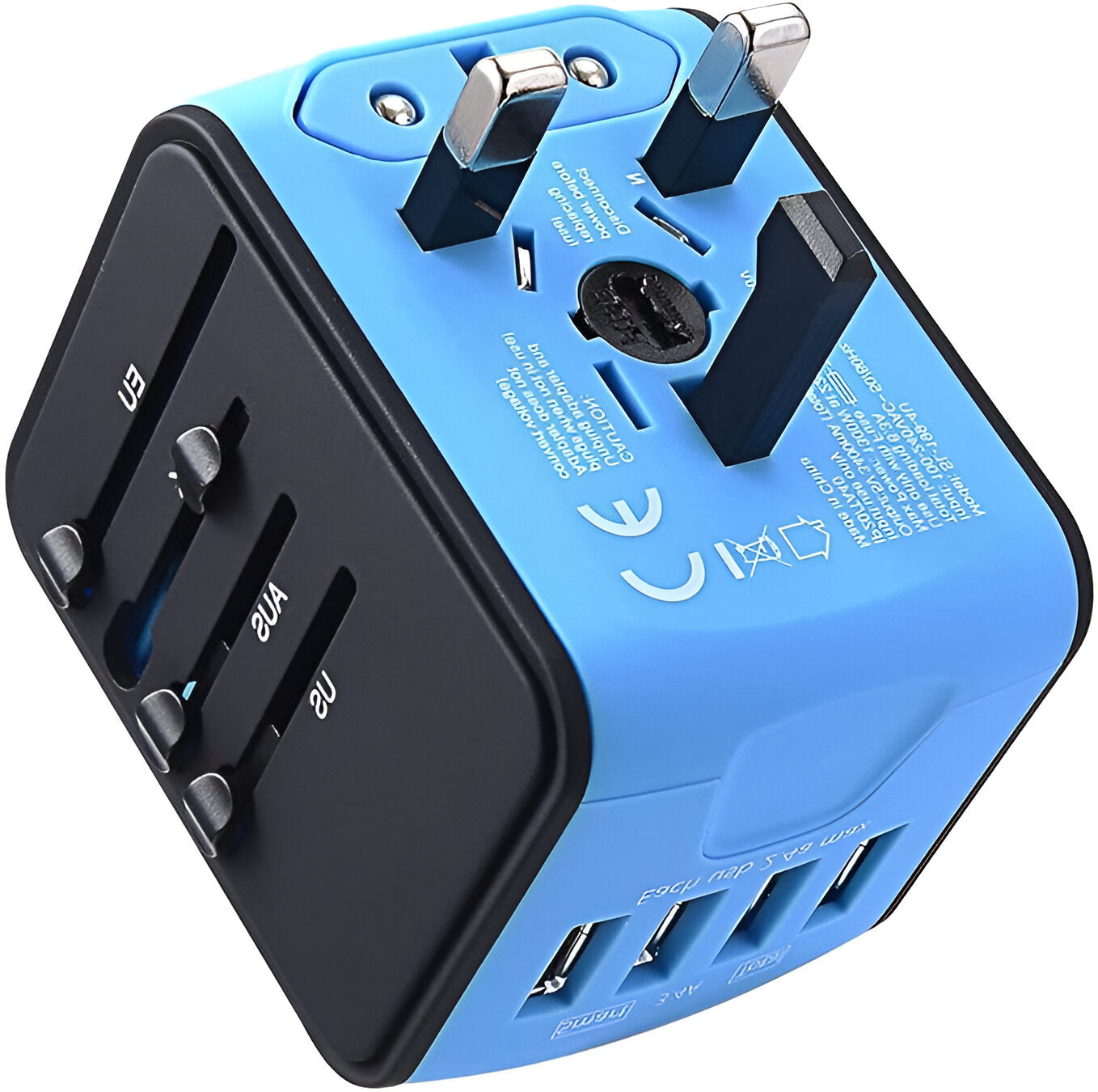 Universeller Reiseadapter mit USB-C, Schnellladen & Schutz