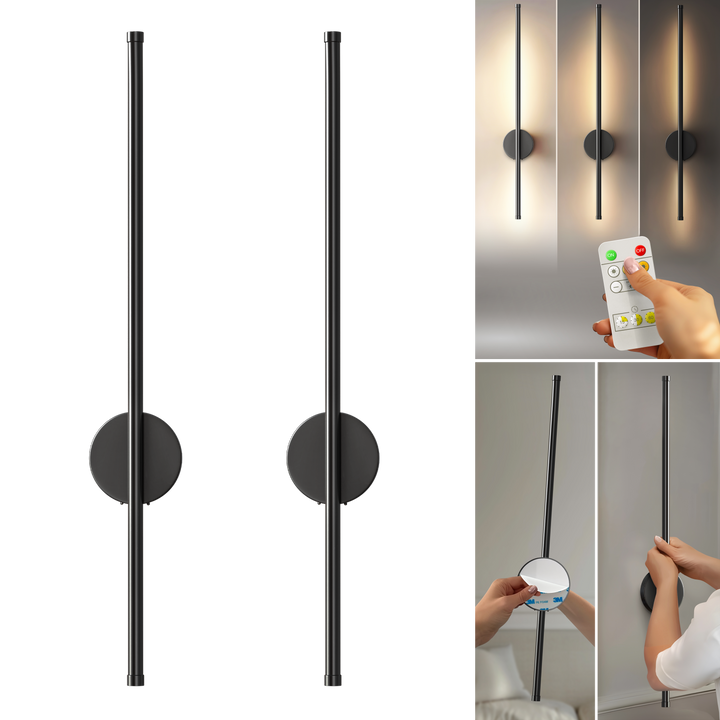 Kabellose Wandlampen im 2er-Set mit Magnetmontage für Schlafzimmer und Flur