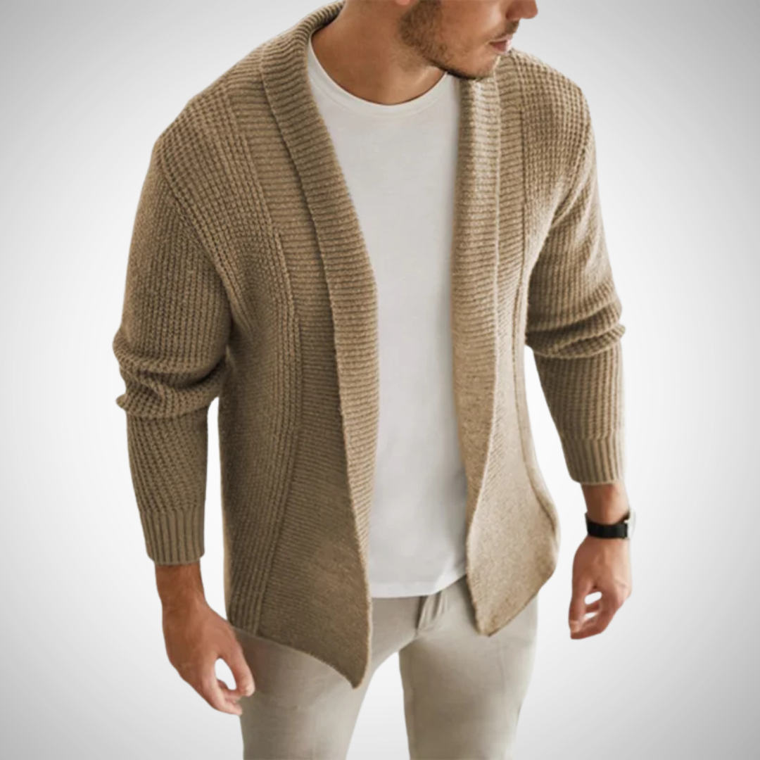 Herren Strick Cardigan Mit Reißverschluss