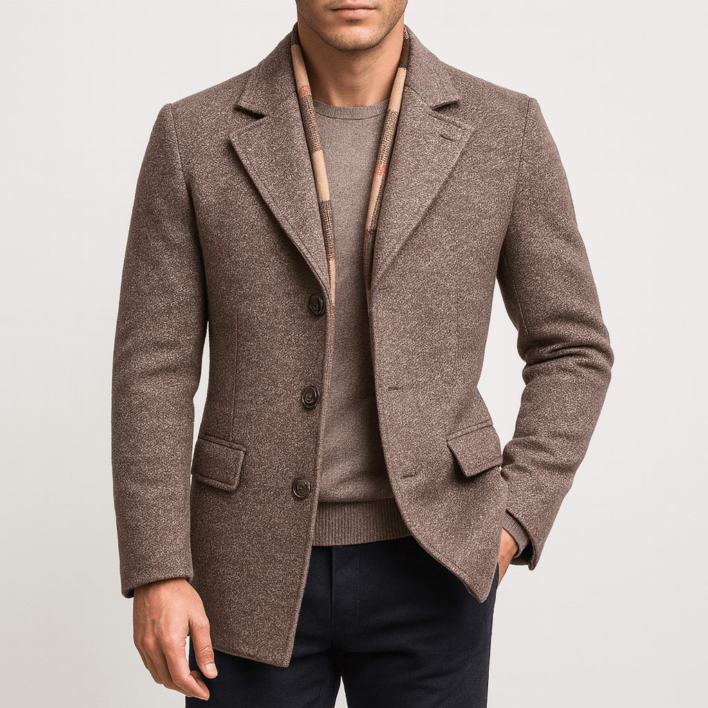Herren Wollmantel Mit Eleganter Ausstrahlung