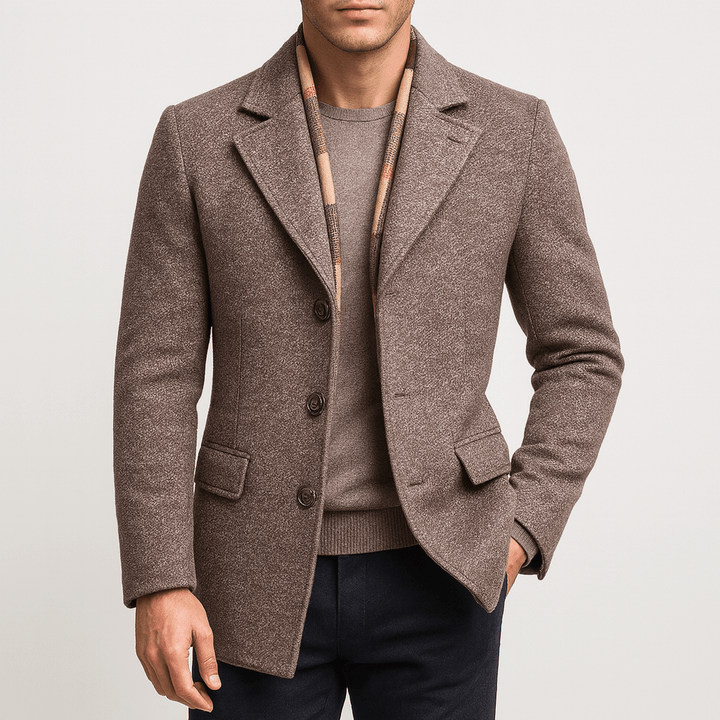Herren Wollmantel Mit Eleganter Ausstrahlung