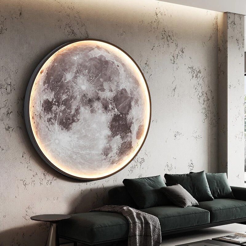 Dimm- & Farbwechsel LED Mond Wandleuchte mit Fernbedienung & App-Steuerung