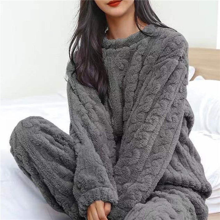 Damen Flanell Pyjama Set Mit Klassischem Design