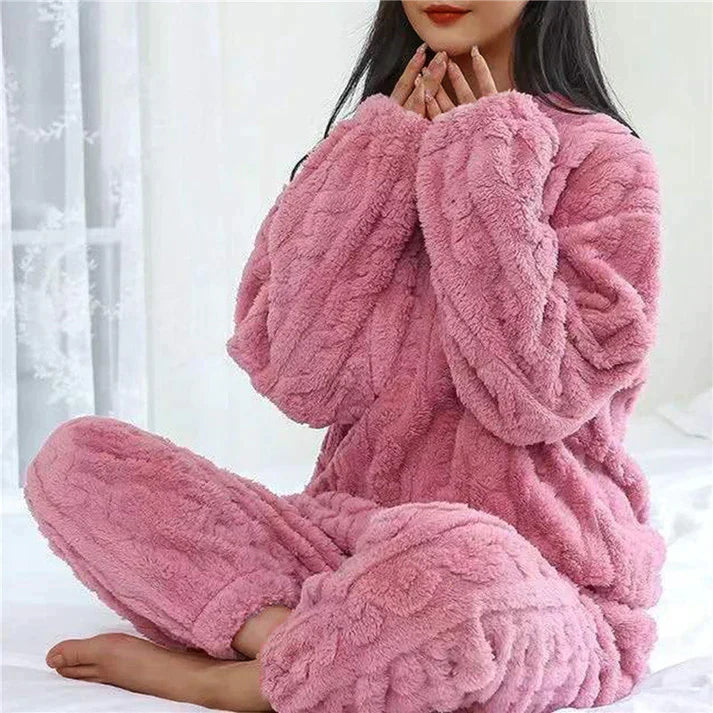 Damen Flanell Pyjama Set Mit Klassischem Design