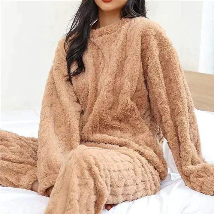 Damen Flanell Pyjama Set Mit Klassischem Design