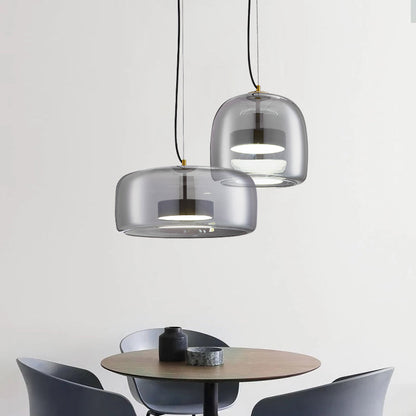 Moderne Glas-Pendelleuchte – klar, zeitlos & ideal für Essbereiche