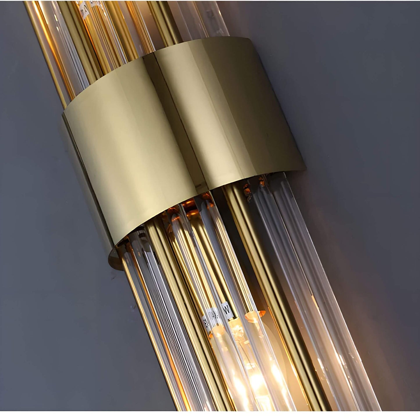 Goldene Kristall-Wandleuchte – funkelnd, elegant & warmweiß