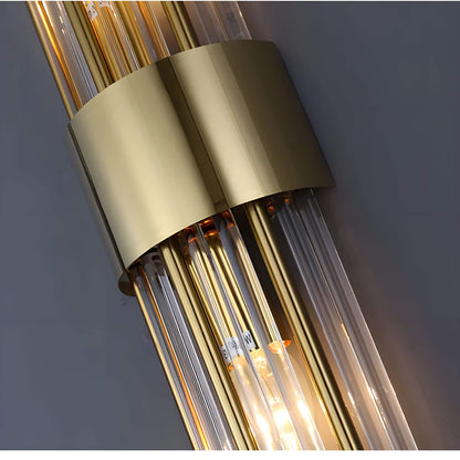 Goldene Kristall-Wandleuchte – funkelnd, elegant & warmweiß