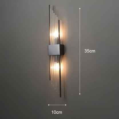Goldene Kristall-Wandleuchte – funkelnd, elegant & warmweiß