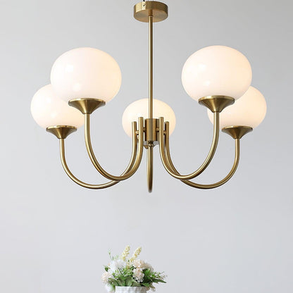 Moderne Deckenleuchte mit Rosa Glas & Gold – Stilvolle LED Lampe fürs Wohnzimmer