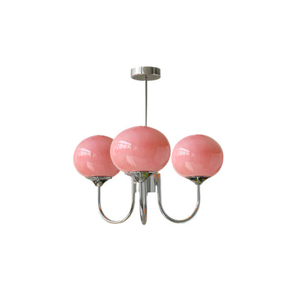 Moderne Deckenleuchte mit Rosa Glas & Gold – Stilvolle LED Lampe fürs Wohnzimmer