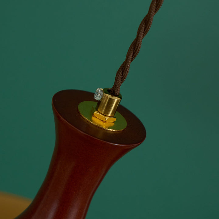 Mayon Hängeleuchte mit braunem Glasschirm