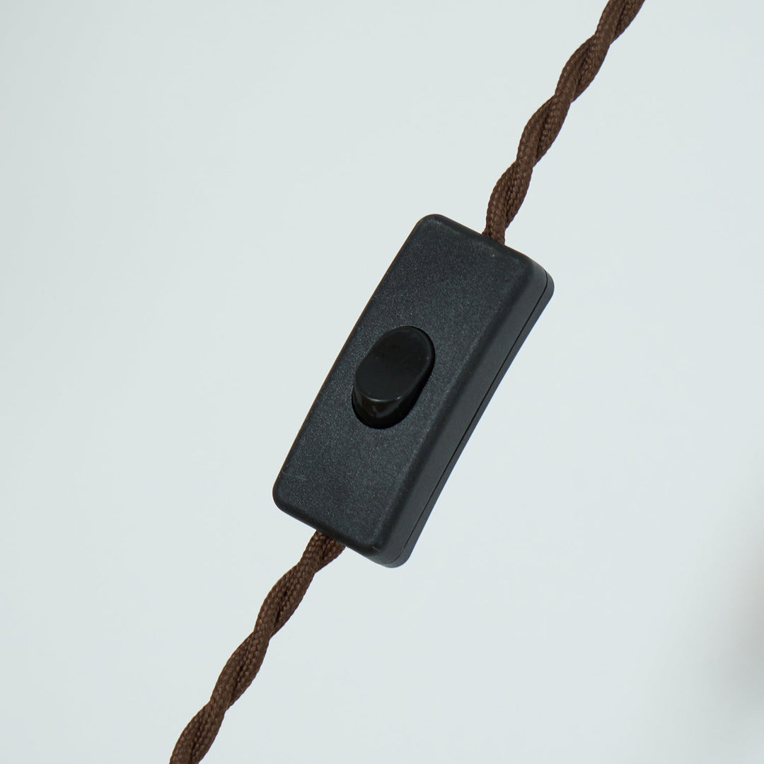 Mayon Hängeleuchte mit braunem Glasschirm