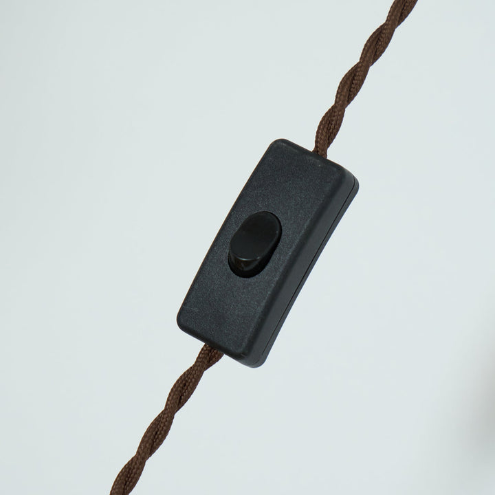 Mayon Hängeleuchte mit braunem Glasschirm