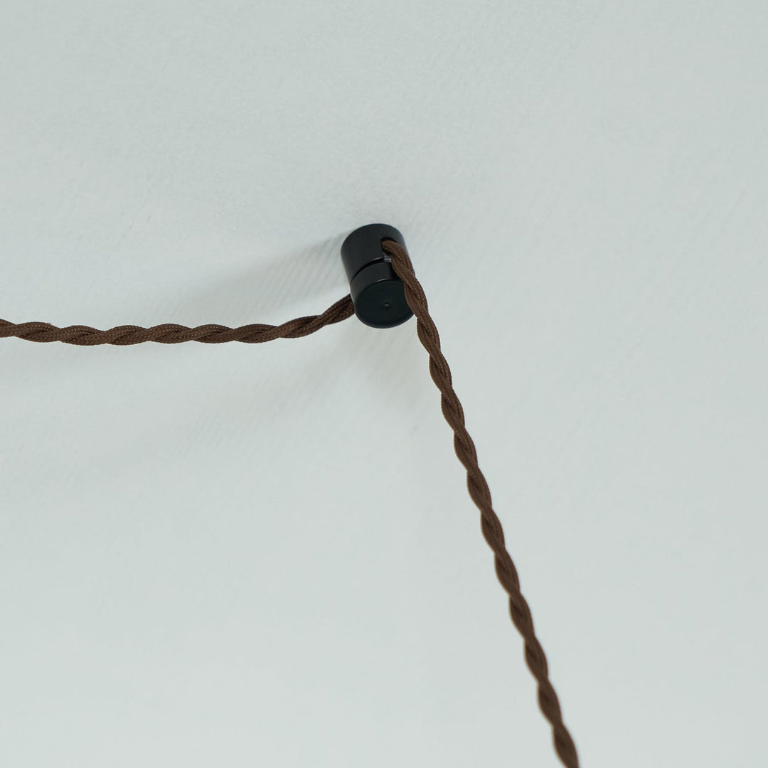 Mayon Hängeleuchte mit braunem Glasschirm