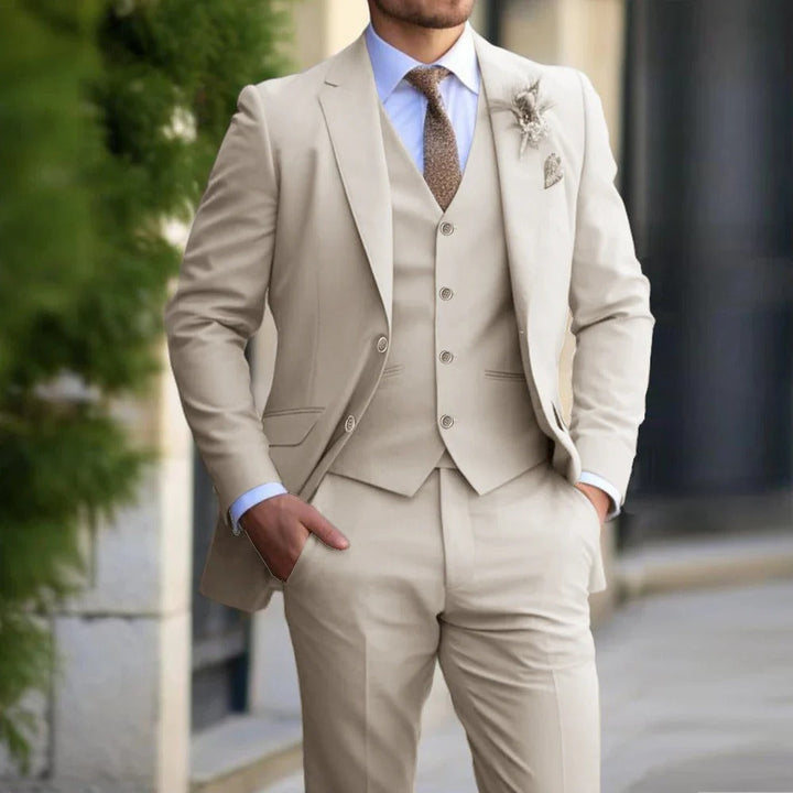 Herren Anzug Dreiteilig Slim Fit