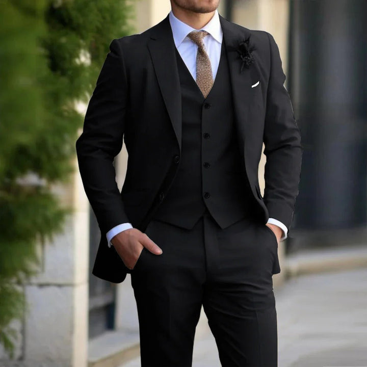 Herren Anzug Dreiteilig Slim Fit