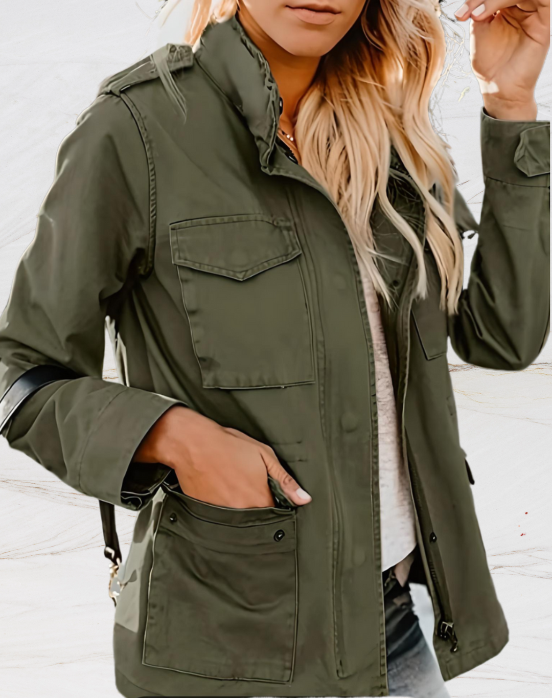 Damen Übergangsjacke Mit Figurbetontem Schnitt