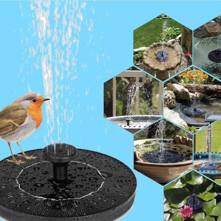Umweltfreundlicher Gartenbrunnen für Vögel – Solarbetriebene Wasserfontäne für Ihren Garten