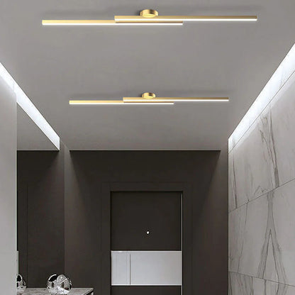 Längliche LED Deckenleuchte Aluminium – dimmbar & modern
