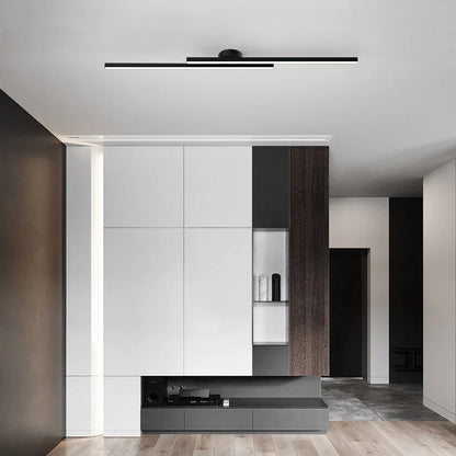 Längliche LED Deckenleuchte Aluminium – dimmbar & modern