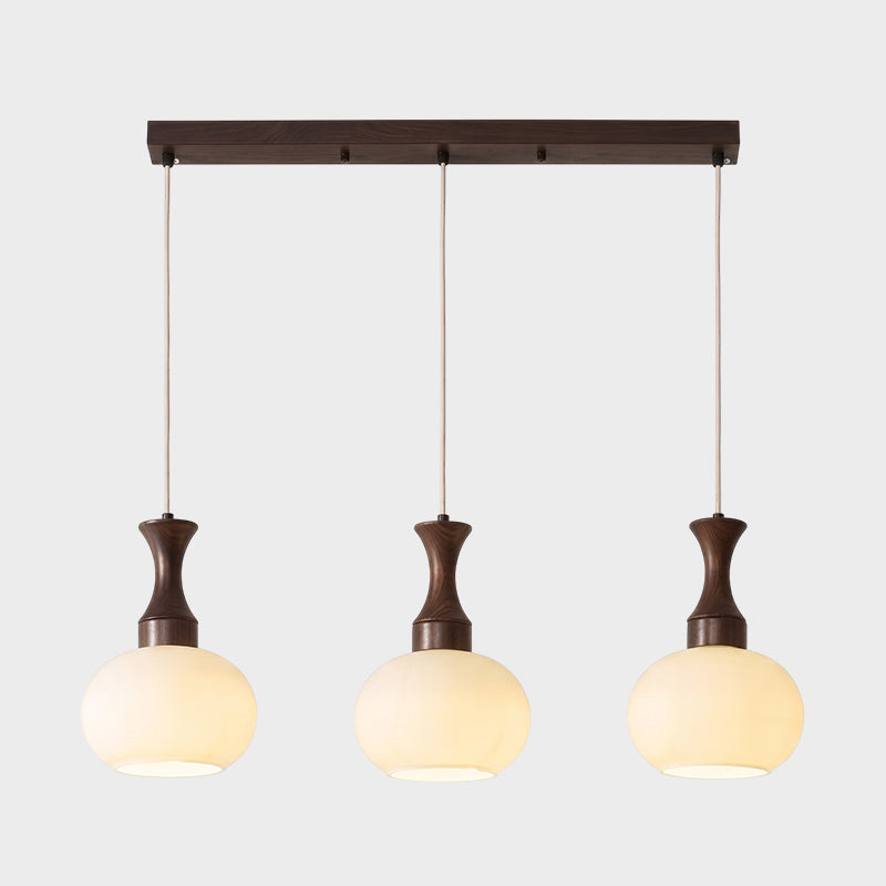 Pendelleuchte Holz Glas Modern