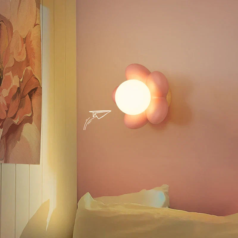 Blumige dekorative LED-Wandleuchte für Wohnzimmer und Flur