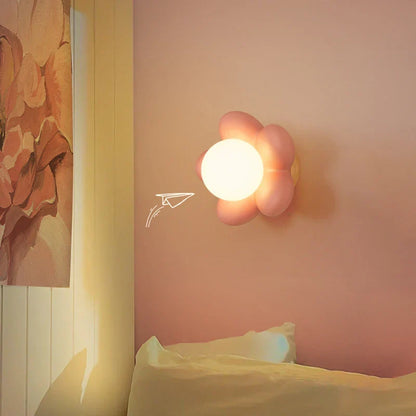 Blumige dekorative LED-Wandleuchte für Wohnzimmer und Flur