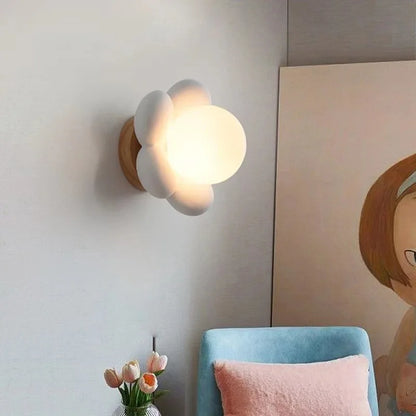 Blumige dekorative LED-Wandleuchte für Wohnzimmer und Flur
