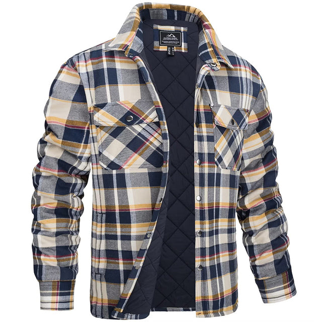 Herren Flanelljacke Mit Modernem Schnitt