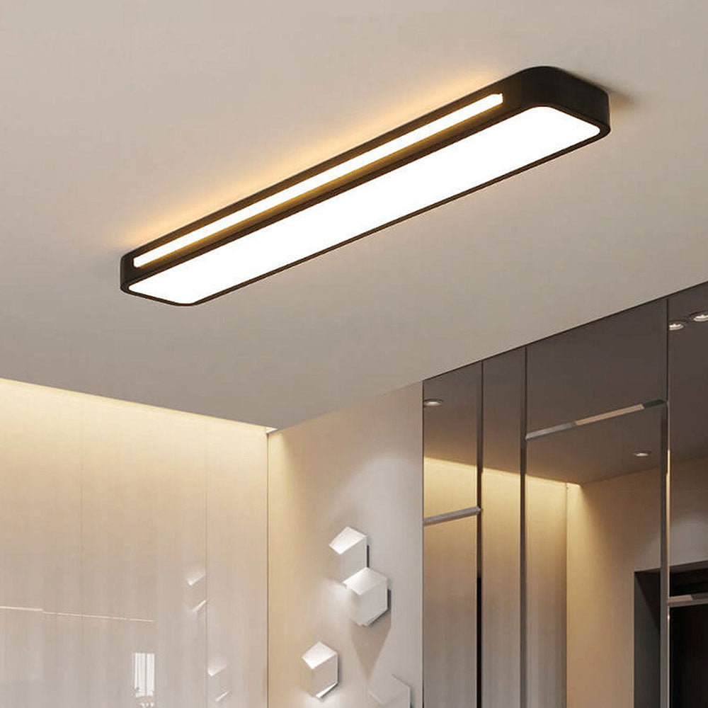 Nordische LED Deckenleuchte – länglich, dimmbar & modern