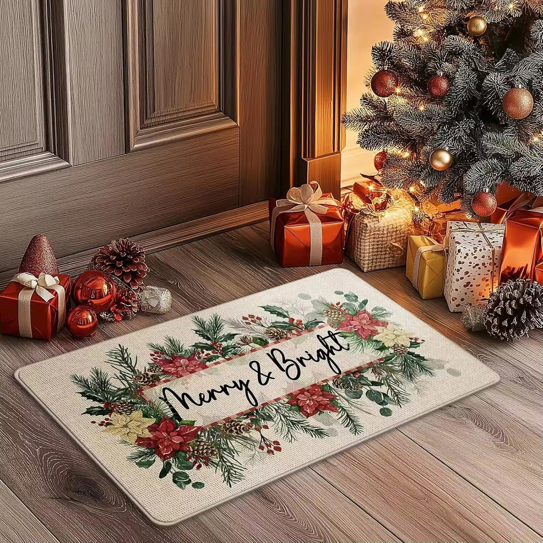 Fußmatte mit Weihnachtsdesign für eine einladende Haustür
