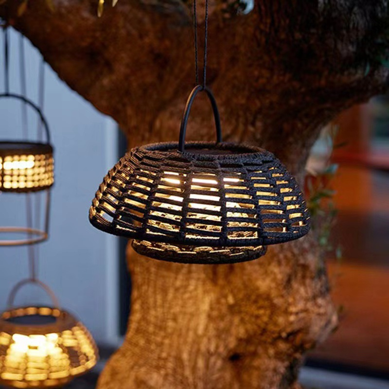 Eco-Friendly Bamboo Outdoor Lamp - Weather-Resistant LED Light Fixture-2