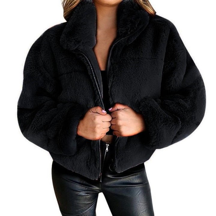 Damen Kunstfellmantel Mit Oversize Schnitt Und Hohem Kragen