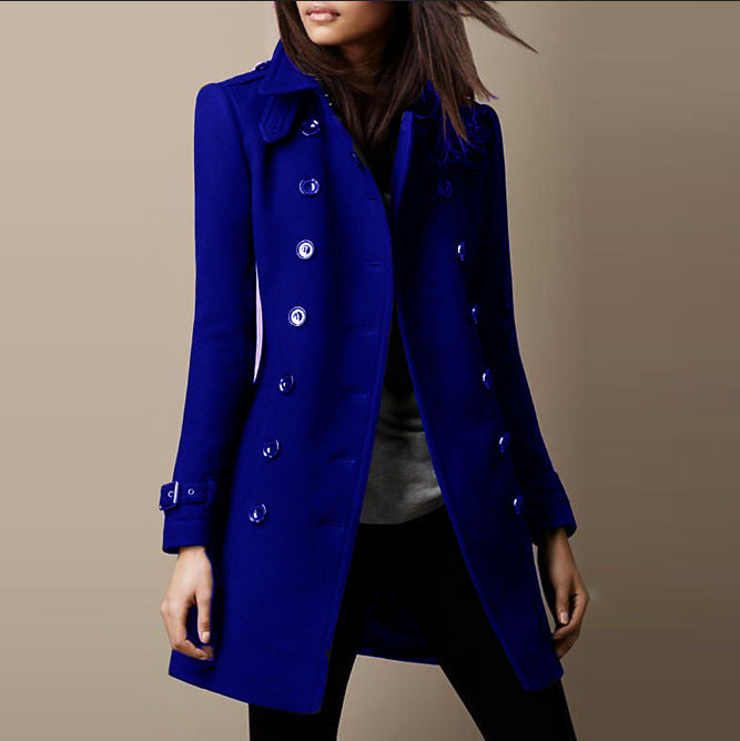 Damen Langer Wintermantel Mit Stilvollem Design