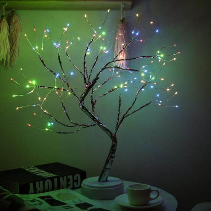 LED Tischlampe mit Kupferdraht – dimmbar & USB-aufladbar