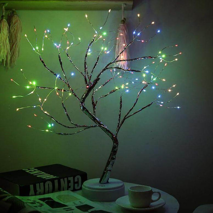 LED Tischlampe mit Kupferdraht – dimmbar & USB-aufladbar