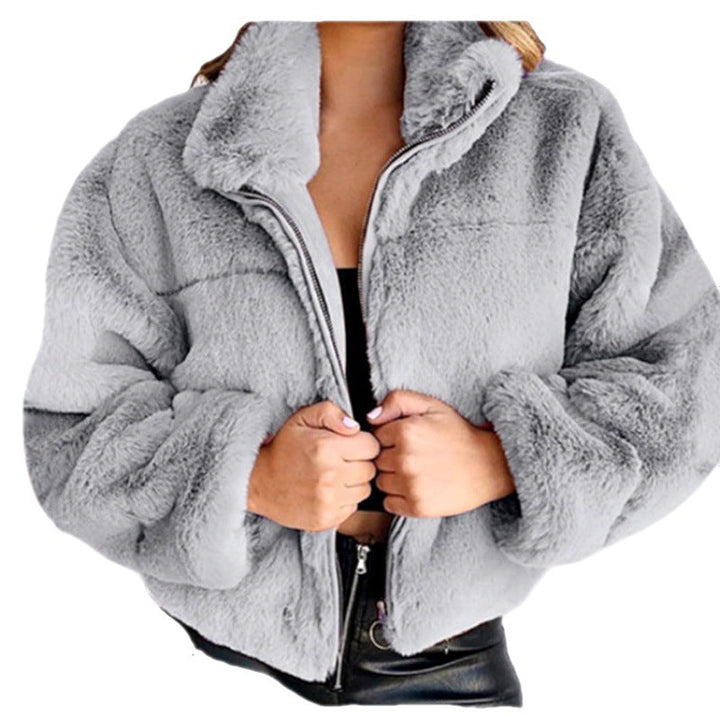 Damen Kunstfellmantel Mit Oversize Schnitt Und Hohem Kragen