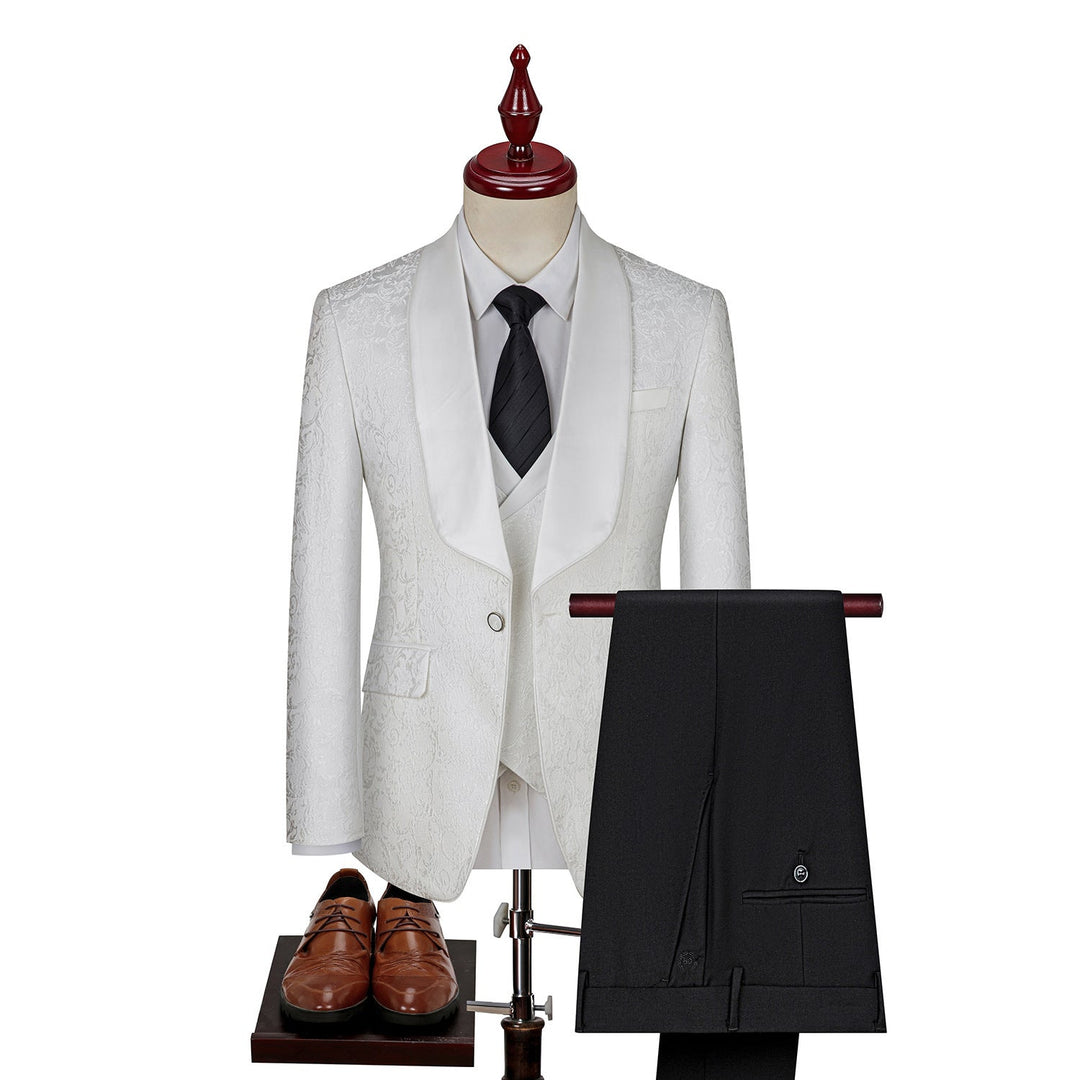 Herren 3-Teiliges Blumen Anzug Set | Hochzeit & Formelle Anlässe