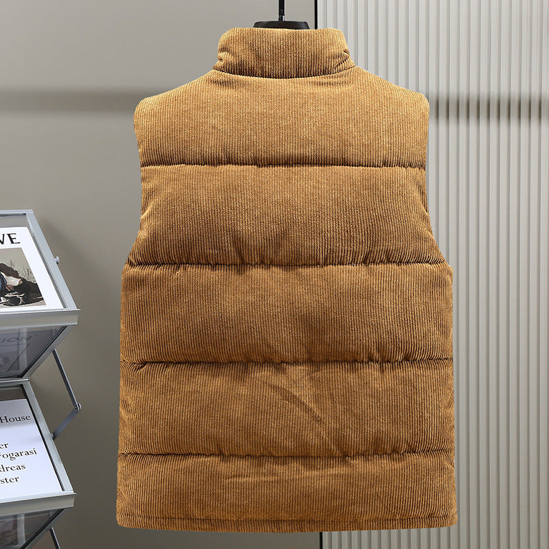 Herren Cord-Bodywarmer Mit Taschen