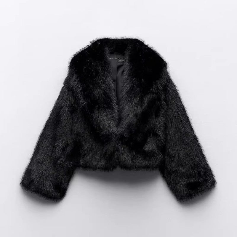 Damen Kurzfellblazer Mit Modischem Design