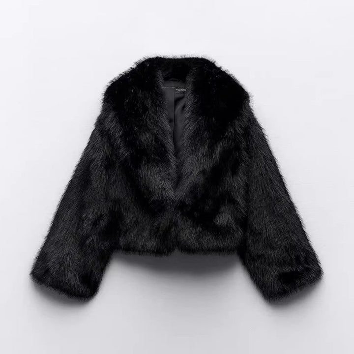 Damen Kurzfellblazer Mit Modischem Design