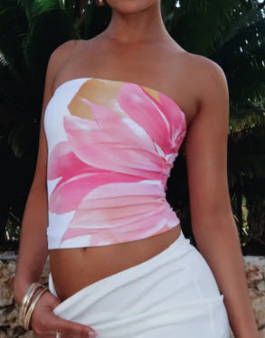 Women’s Strapless Bandeau Summer Crop Top